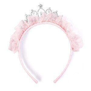 Princess Tiara Crown Headband Cute Tulle Tiaras Crowns Birthday Headbands for Wo